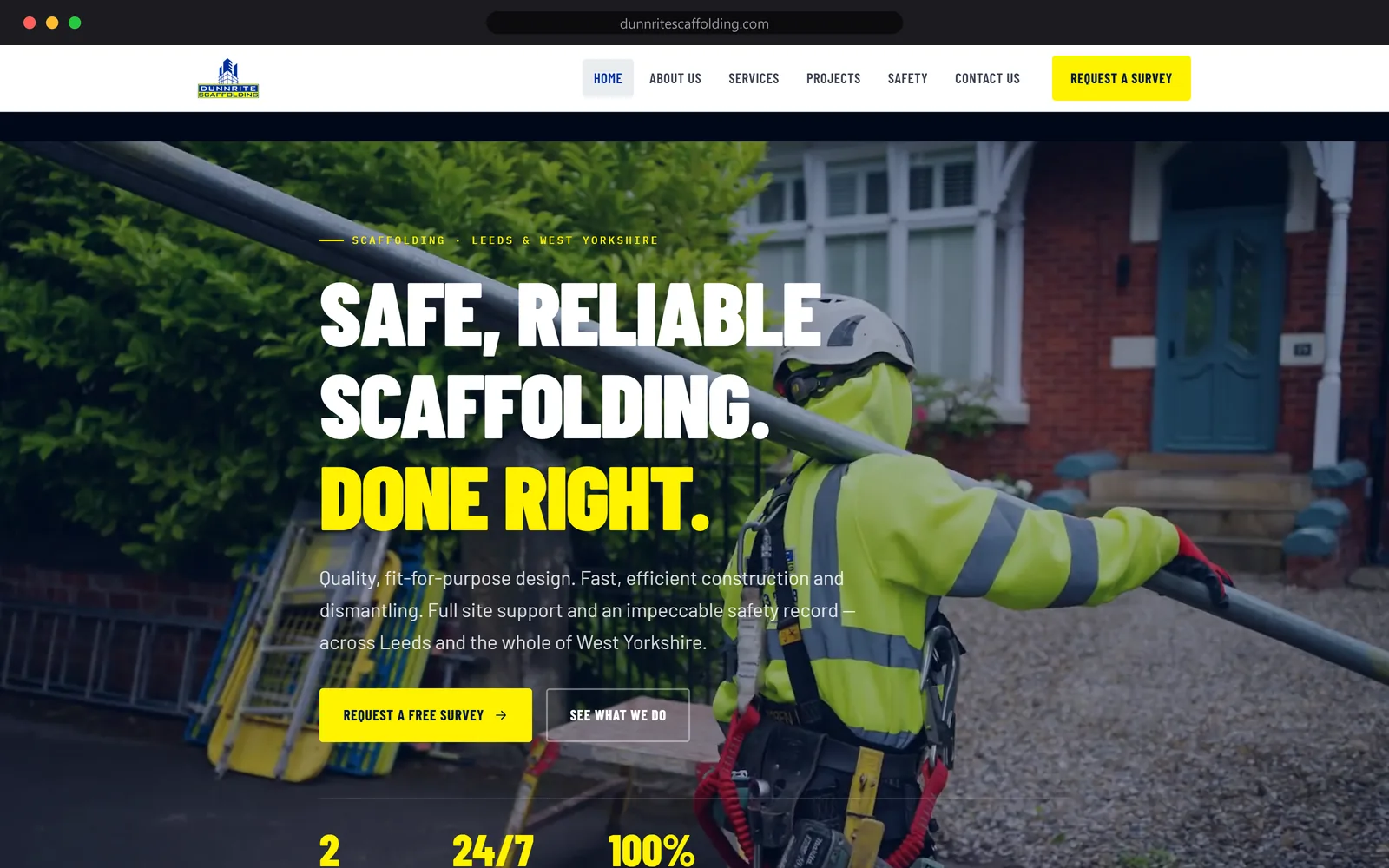 Dunnrite Scaffolding website