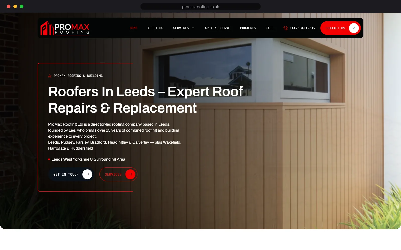 ProMax Roofing website