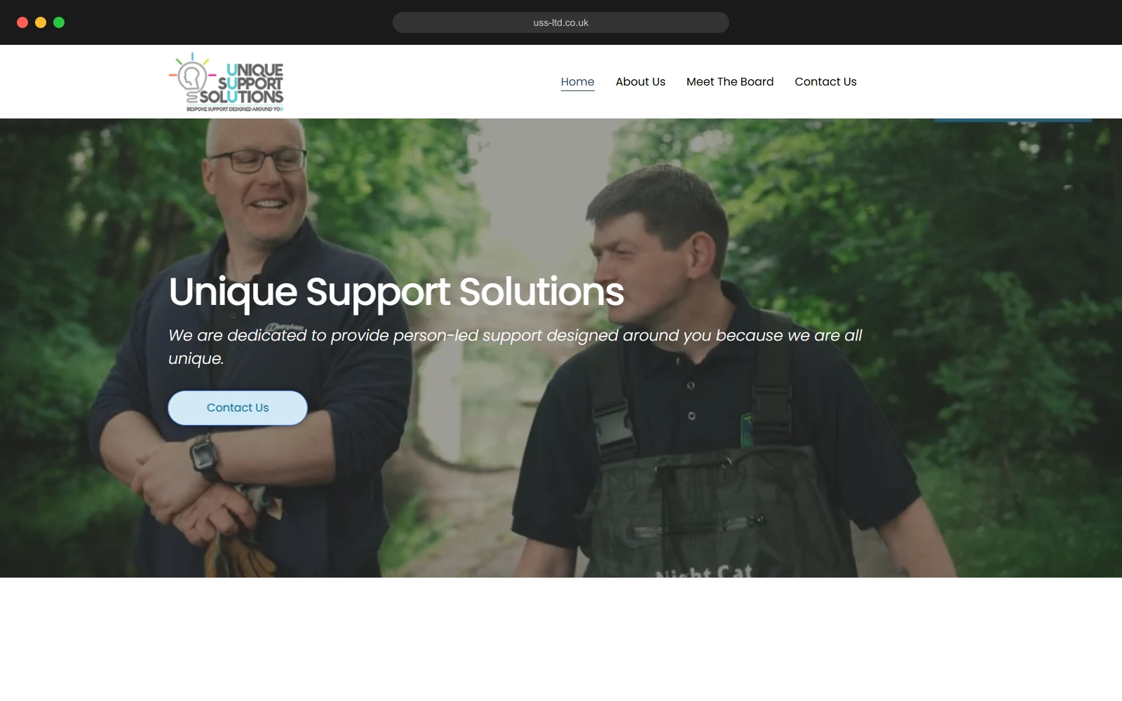 Unique Support Solutions website